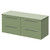 Napoli 460 Olive Green 1200mm Wall Mounted 4 Drawer Vanity Unit for Countertop Basins Right Hand View thumbnail