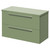 Napoli 390 Olive Green 800mm Wall Mounted 2 Drawer Vanity Unit for Countertop Basins Right Hand View