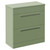 Napoli 390 Olive Green 800mm 2 Drawer Vanity Unit for Countertop Basins Left Hand View thumbnail