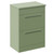 Napoli 390 Olive Green 600mm 2 Drawer Vanity Unit for Countertop Basins Left Hand View thumbnail