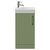 Napoli Cube Olive Green 400mm Single Door Vanity Unit with Align Basin Front View thumbnail