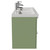 Napoli 390 Olive Green 1200mm Wall Mounted 4 Drawer Vanity Unit with Double Glide Basins Side View