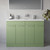 Napoli 390 Olive Green 1200mm 4 Door Vanity Unit with Double Lucia Basins Lifestyle Image thumbnail