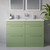 Napoli 390 Olive Green 1200mm 4 Drawer Vanity Unit with Double Lucia Basins Lifestyle Image thumbnail