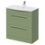 Napoli 390 Olive Green 800mm 2 Drawer Vanity Unit with Arc Basin Right Hand View