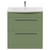 Napoli 390 Olive Green 800mm 2 Drawer Vanity Unit with Arc Basin Front View