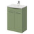 Napoli 390 Olive Green 600mm 2 Door Vanity Unit with Arc Basin Right Hand View thumbnail