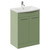 Napoli 390 Olive Green 600mm 2 Door Vanity Unit with Arc Basin Left Hand View