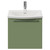 Napoli 390 Olive Green 500mm Wall Mounted Single Drawer Vanity Unit with Arc Basin Front View