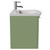 Napoli 390 Olive Green 500mm Wall Mounted Single Drawer Vanity Unit with Arc Basin Side View
