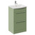 Napoli 390 Olive Green 500mm 2 Drawer Vanity Unit with Arc Basin Left Hand View thumbnail