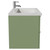 Napoli 460 Olive Green 800mm Wall Mounted 2 Drawer Vanity Unit with Glide Basin Side View thumbnail