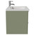 Napoli 460 Olive Green 600mm Wall Mounted 2 Drawer Vanity Unit with Glide Basin Side View