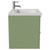 Napoli 460 Olive Green 600mm Wall Mounted 2 Drawer Vanity Unit with Glide Basin Side View thumbnail