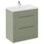 Napoli 460 Olive Green 800mm 2 Drawer Vanity Unit with Glide Basin Left Hand View