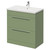 Napoli 460 Olive Green 800mm 2 Drawer Vanity Unit with Glide Basin Right Hand View thumbnail