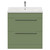 Napoli 460 Olive Green 800mm 2 Drawer Vanity Unit with Glide Basin Front View thumbnail