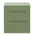 Napoli 460 Olive Green 800mm 2 Drawer Vanity Unit for Countertop Basins Front View