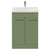 Napoli 460 Olive Green 600mm 2 Door Vanity Unit with Glide Basin Front View