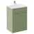 Napoli 460 Olive Green 600mm 2 Door Vanity Unit with Glide Basin Left Hand View thumbnail
