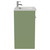 Napoli 460 Olive Green 600mm 2 Door Vanity Unit with Glide Basin Side View thumbnail