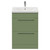 Napoli 460 Olive Green 600mm 2 Drawer Vanity Unit with Glide Basin Front View