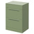 Napoli 460 Olive Green 600mm 2 Drawer Vanity Unit for Countertop Basins Right Hand View thumbnail