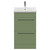 Napoli 390 Olive Green 500mm 2 Drawer Vanity Unit with Glide Basin Front View