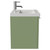 Napoli 390 Olive Green 500mm Wall Mounted Single Drawer Vanity Unit with Glide Basin Side View