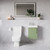 Napoli Cube Olive Green 400mm Single Door Wall Mounted Vanity Unit and Toilet Suite with Align Basin Lifestyle Image thumbnail