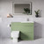 Napoli 390 Olive Green 1100mm 2 Drawer Vanity Unit Toilet Suite with Glide Basin Lifestyle Image thumbnail