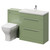 Napoli 390 Olive Green 1300mm 2 Drawer Vanity Unit Toilet Suite with Glide Basin Right Hand View