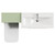 Napoli 390 Olive Green 1300mm 2 Drawer Vanity Unit Toilet Suite with Glide Basin Top View thumbnail