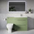 Napoli 390 Olive Green 1300mm 2 Drawer Vanity Unit Toilet Suite with Glide Basin Lifestyle Image thumbnail