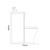 Napoli 390 Olive Green 1100mm 2 Drawer Vanity Unit Toilet Suite with Square Left Hand Lucia Basin Side on Dimensions thumbnail