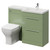 Napoli 390 Olive Green 1100mm 2 Drawer Vanity Unit Toilet Suite with Square Right Hand Lucia Basin Right Hand View thumbnail