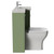 Napoli 390 Olive Green 1100mm 2 Drawer Vanity Unit Toilet Suite with Square Right Hand Lucia Basin Side View thumbnail