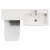 Napoli 390 Olive Green 1100mm 2 Drawer Vanity Unit Toilet Suite with Square Right Hand Lucia Basin Top View thumbnail