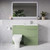 Napoli 390 Olive Green 1100mm 2 Drawer Vanity Unit Toilet Suite with Square Right Hand Lucia Basin Lifestyle Image thumbnail