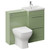 Napoli 390 Olive Green 1000mm 2 Drawer Vanity Unit Toilet Suite with Glide Basin Left Hand View