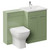 Napoli 460 Olive Green 1100mm 2 Door Vanity Unit Toilet Suite with Glide Basin Left Hand View thumbnail
