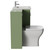 Napoli 460 Olive Green 1100mm 2 Door Vanity Unit Toilet Suite with Glide Basin Side View