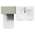 Napoli 460 Olive Green 1100mm 2 Door Vanity Unit Toilet Suite with Glide Basin Top View thumbnail