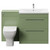 Napoli 460 Olive Green 1300mm 2 Drawer Vanity Unit Toilet Suite with Glide Basin Front View