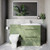 Napoli 460 Olive Green 1300mm 2 Drawer Vanity Unit Toilet Suite with Glide Basin Lifestyle Image thumbnail