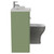 Napoli 390 Olive Green 900mm Single Door Vanity Unit Toilet Suite with Left Hand Square Lucia Basin Side View thumbnail