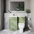 Napoli 390 Olive Green 1000mm 2 Door Vanity Unit Toilet Suite with Left Hand Square Lucia Basin Lifestyle Image thumbnail