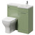 Napoli 390 Olive Green 900mm Single Door Vanity Unit Toilet Suite with Right Hand Square Lucia Basin Right Hand View thumbnail