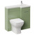 Napoli 390 Olive Green 900mm Single Door Vanity Unit Toilet Suite with Right Hand Square Lucia Basin Left Hand View thumbnail