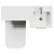 Napoli 390 Olive Green 900mm Single Door Vanity Unit Toilet Suite with Right Hand Square Lucia Basin Top View thumbnail